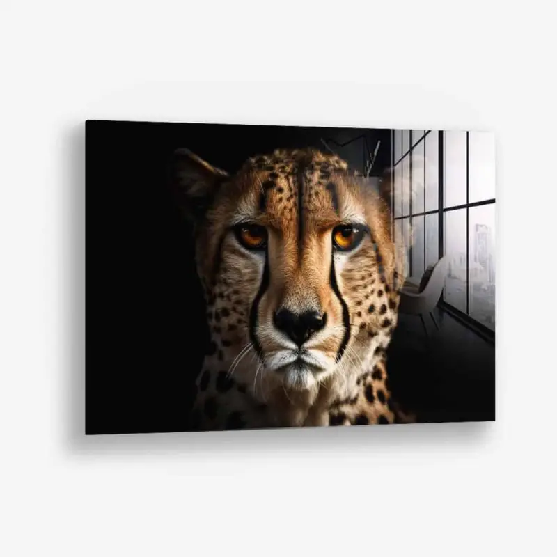 The Cheetah – Glass - Gehard glas - 40x60 cm - Zonder lijst Réduction