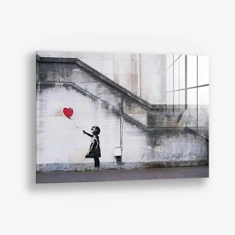 The Floating Love - Glass - Gehard glas - 40x60 cm - Zonder lijst Offre Spéciale