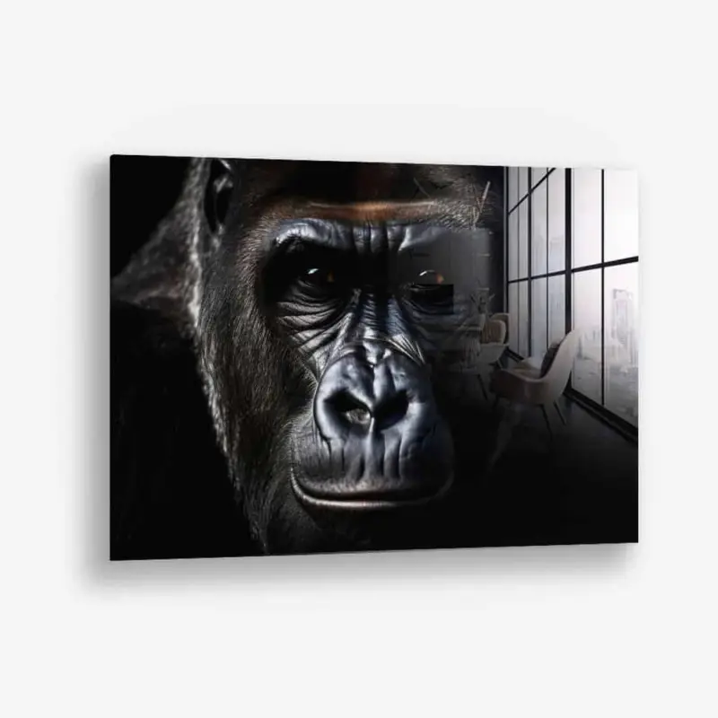 The Gorilla – Glass - Gehard glas - 40x60 cm - Zonder lijst Acheter En Ligne