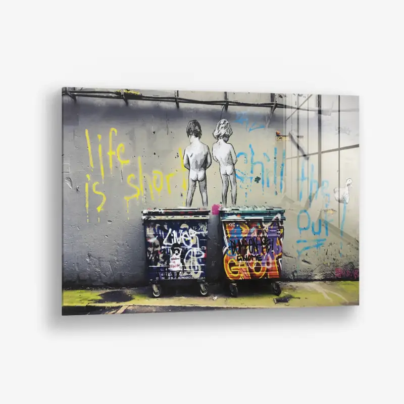 The Peeing Painters - Glass - Gehard glas - 40x60 cm - Zonder lijst Remise