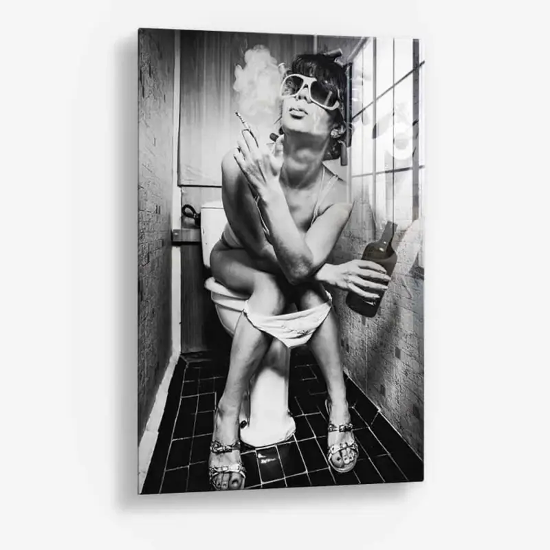 The Restroom – Glass - Gehard glas - 40x60 cm - Zonder lijst Quantité Limitée