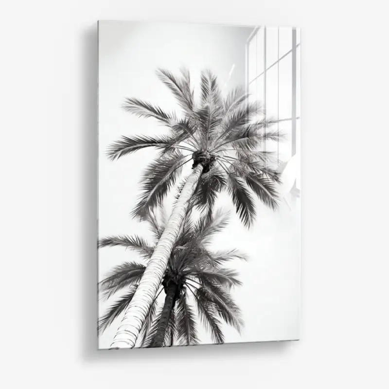 Vente Directe Under The Palm Trees – Glass - Gehard glas - 40x60 cm - Zonder lijst