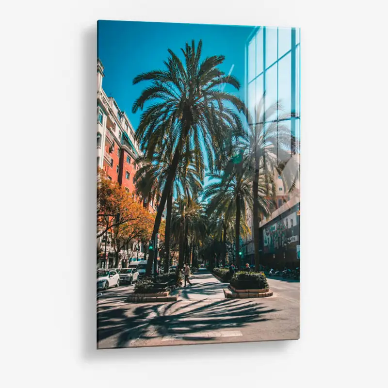 Valencia Summer – Glass - Gehard glas - 40x60 cm - Zonder lijst Populaire