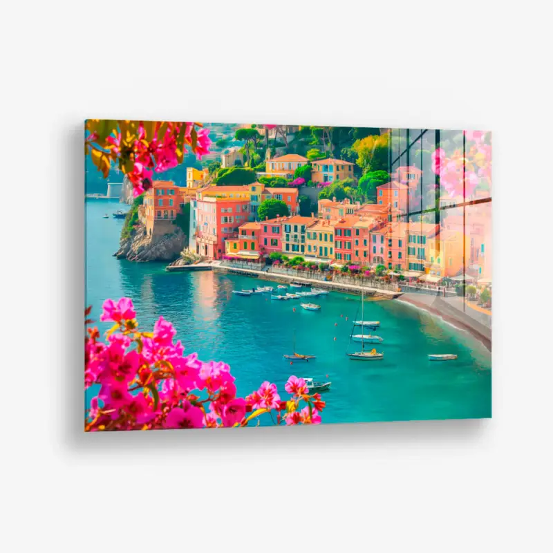 Village France – Glass - Gehard glas - 40x60 cm - Zonder lijst Paiement Sécurisé