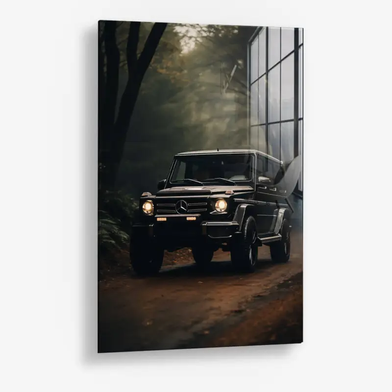 Wagon In The Woods – Glass - Gehard glas - 40x60 cm - Zonder lijst Haute Qualité