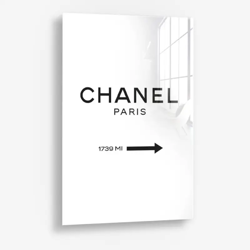 Way to Paris – Glass - Gehard glas - 40x60 cm - Zonder lijst Nouvelle Collection