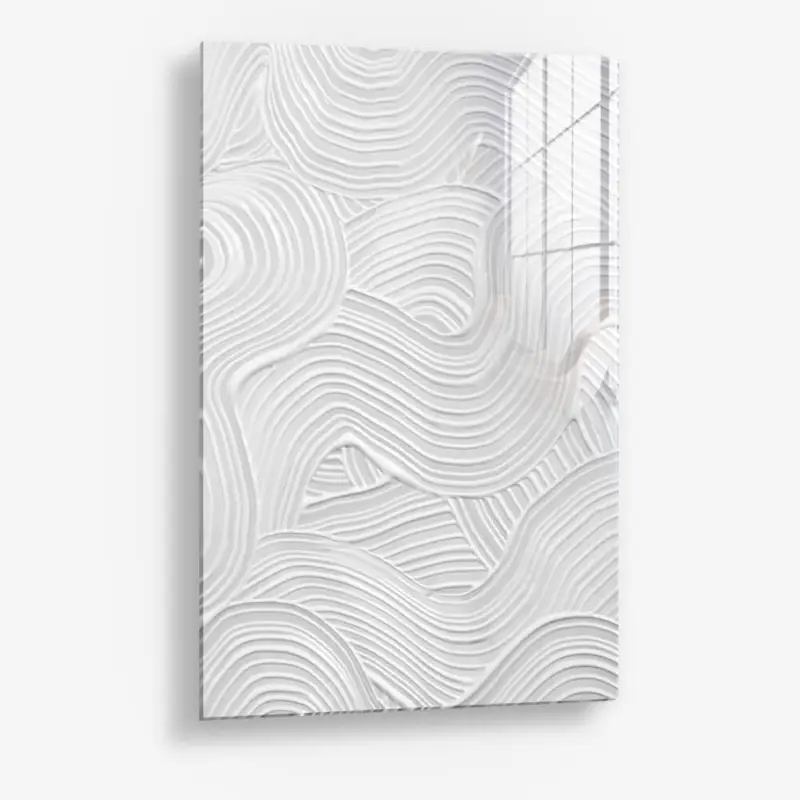 White Painting – Glass - Gehard glas - 40x60 cm - Zonder lijst Prix Réduit