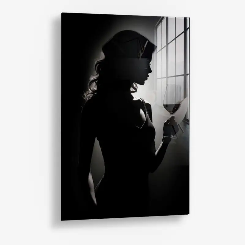 Woman Noir – Glass - Gehard glas - 40x60 cm - Zonder lijst Super Prix