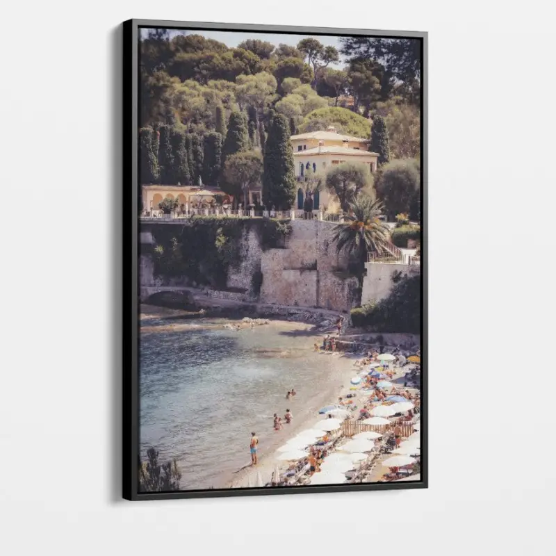 "Bella Spiaggia" - Canvas - Met lijst (zwart ) - 50x70 cm Prix Choc