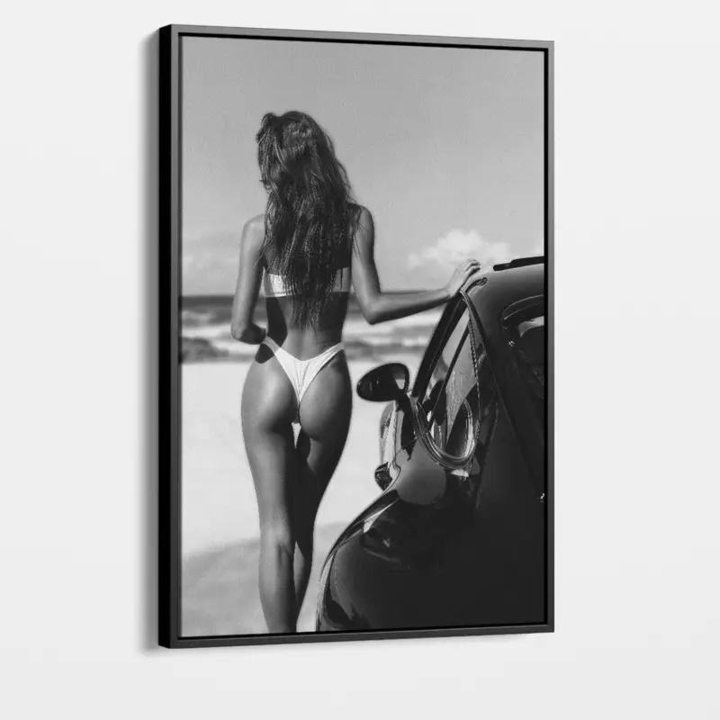 "Elegant Seduction II" - Canvas - Met lijst (zwart ) - 100x150 cm Expédition Rapide