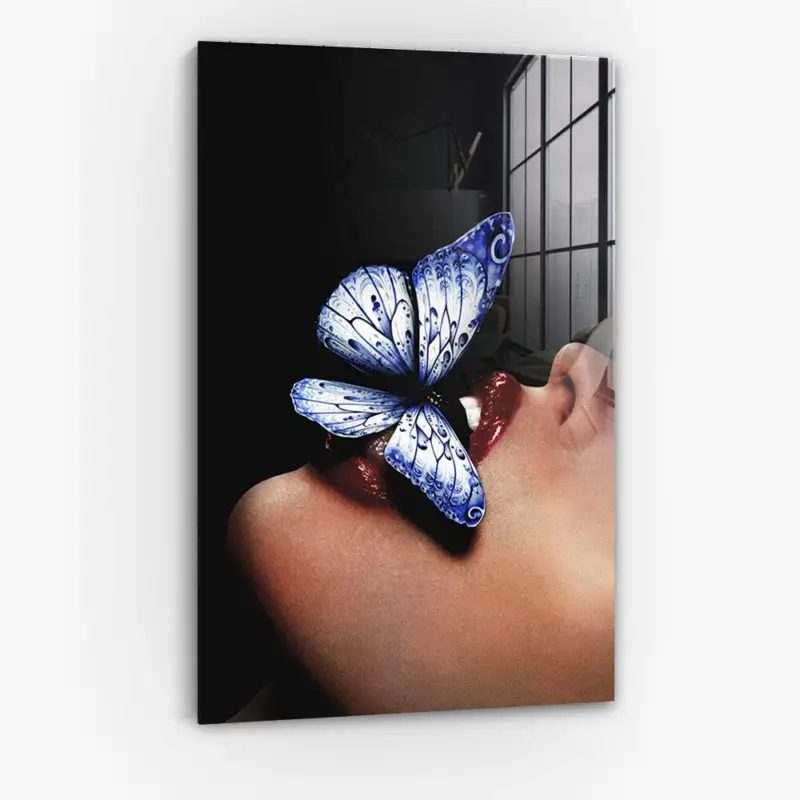 Vente Flash Butterfly Breath - Glas - Gehard glas - Zonder lijst - 80x120 cm