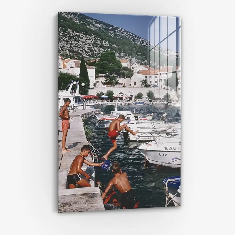 Waves of Fun - Glas - Gehard glas - 60x90 cm - Zonder lijst Meilleur Choix