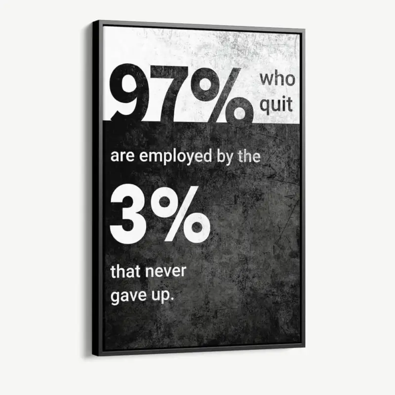 "3% Rule'' - Canvas - 40x60 cm Petit Prix