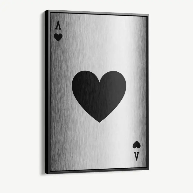"Ace of Hearts Noir II" - 40x60 cm Super Prix