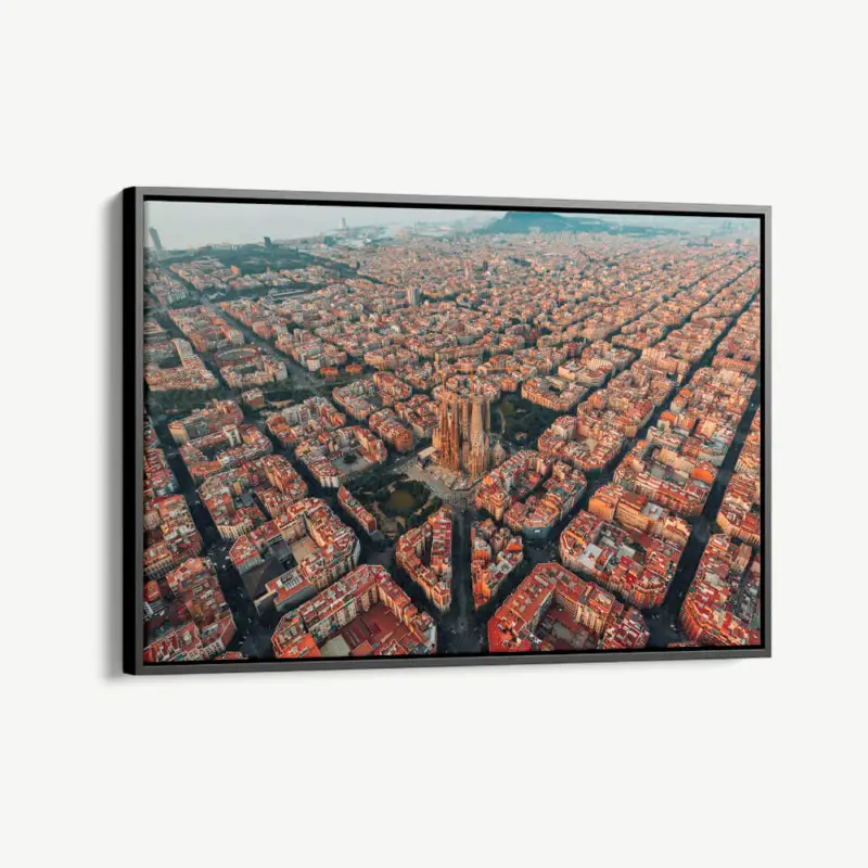 "Barcelona View" - Canvas - 40x60 cm Usine Directe