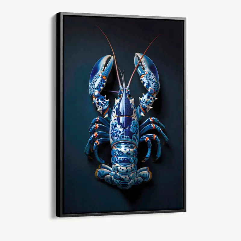 "Blue Lobster II" - Canvas - 40x60 cm Quantité Limitée
