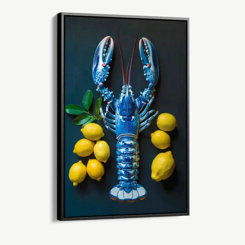 "Blue Lobster III" - Canvas - 40x60 cm Dernière Chance