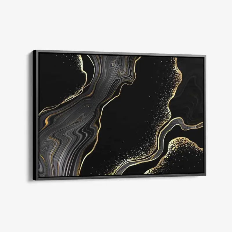 "Black & Gold Stone" - Canvas - 40x60 cm Must-Have