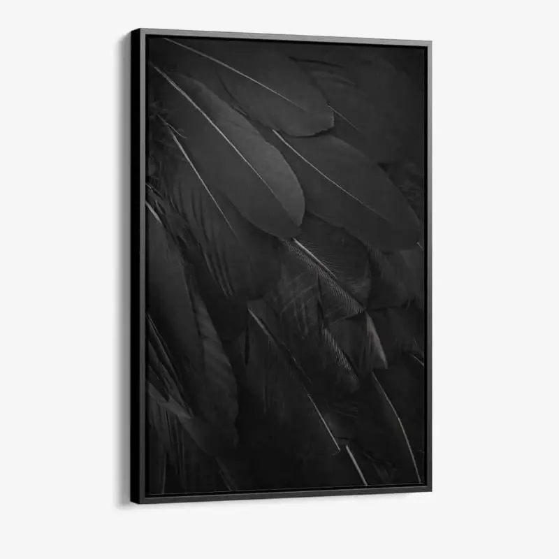 "Black Feathers" - Canvas - 40x60 cm Retour Gratuit