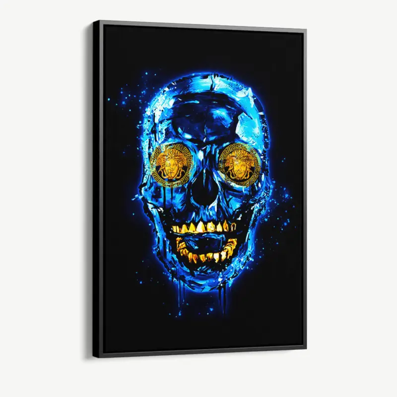 "Blue Skull (Limited Edition)" - Canvas - 40x60 cm Livraison Express