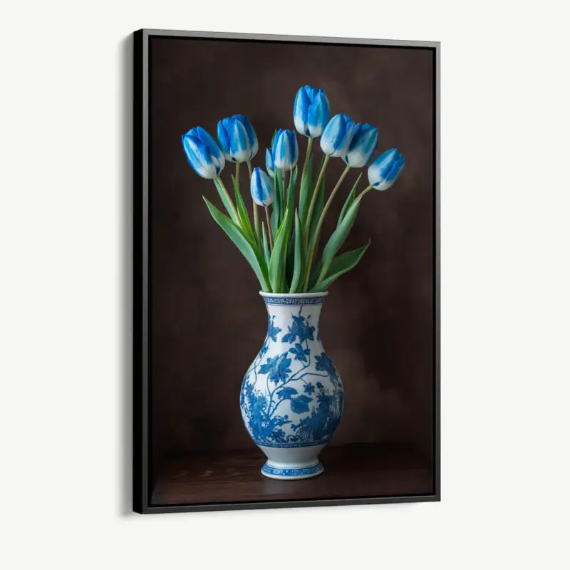 "Blue Tulips" - Canvas - 40x60 cm Prix Réduit