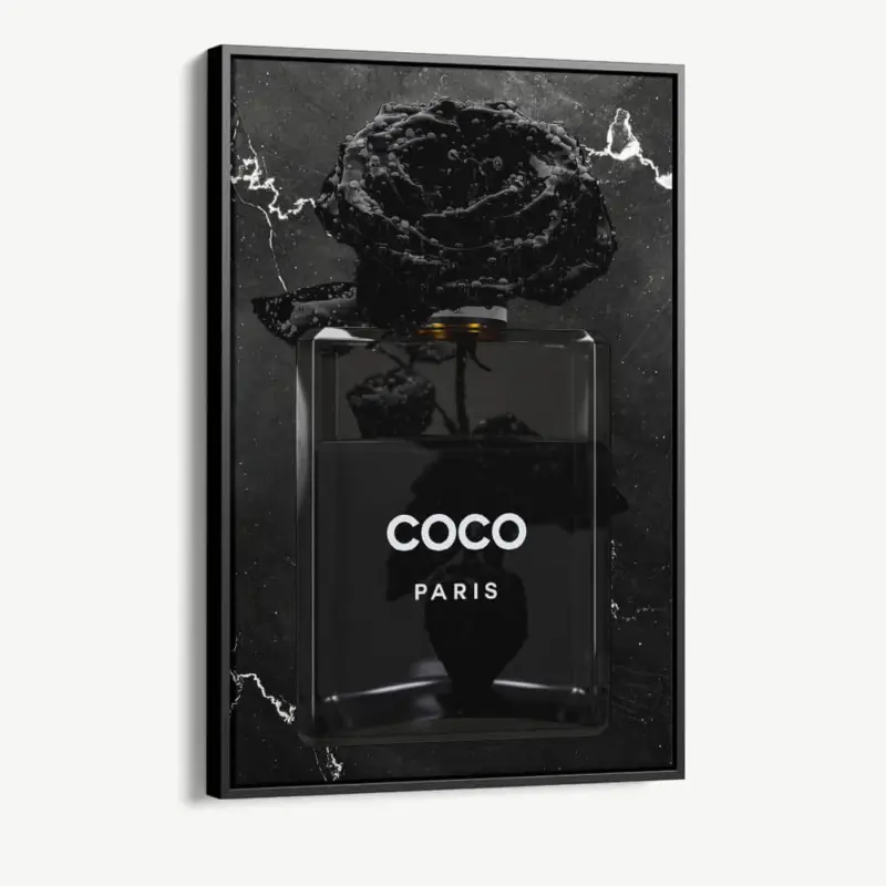 Vente Directe "COCO Bloom Noir" - Canvas - 40x60 cm