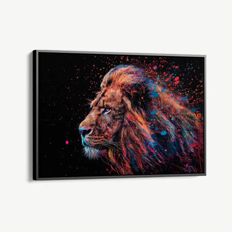 "Colored Lion" - Canvas - 40x60 cm Retour Gratuit