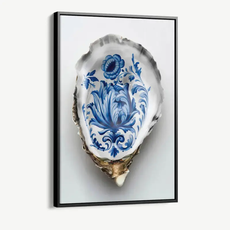 "Delft Blue Oyster" - Canvas - 40x60 cm Paiement Sécurisé