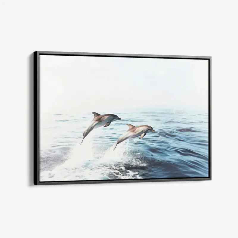 "Dolphins" - Canvas - 40x60 cm Prix Réduit