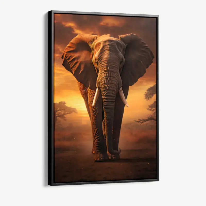 "Elephant on the Road II" - Canvas - 40x60 cm Bon Marché