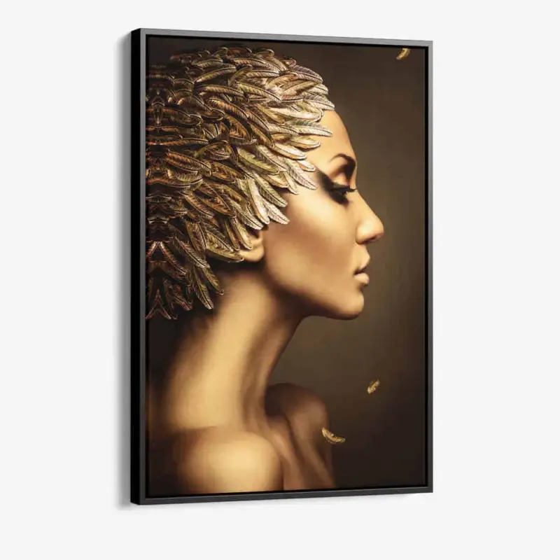 "Feather Woman" - Canvas - 40x60 cm Vente Directe