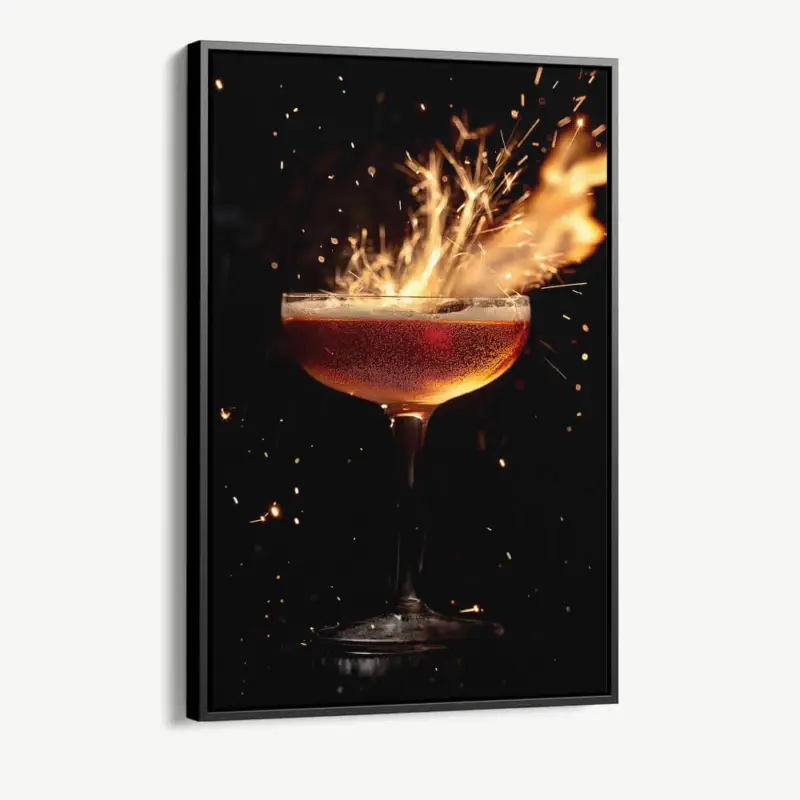 "Fire Cocktail" - Canvas - 40x60 cm Pas Cher
