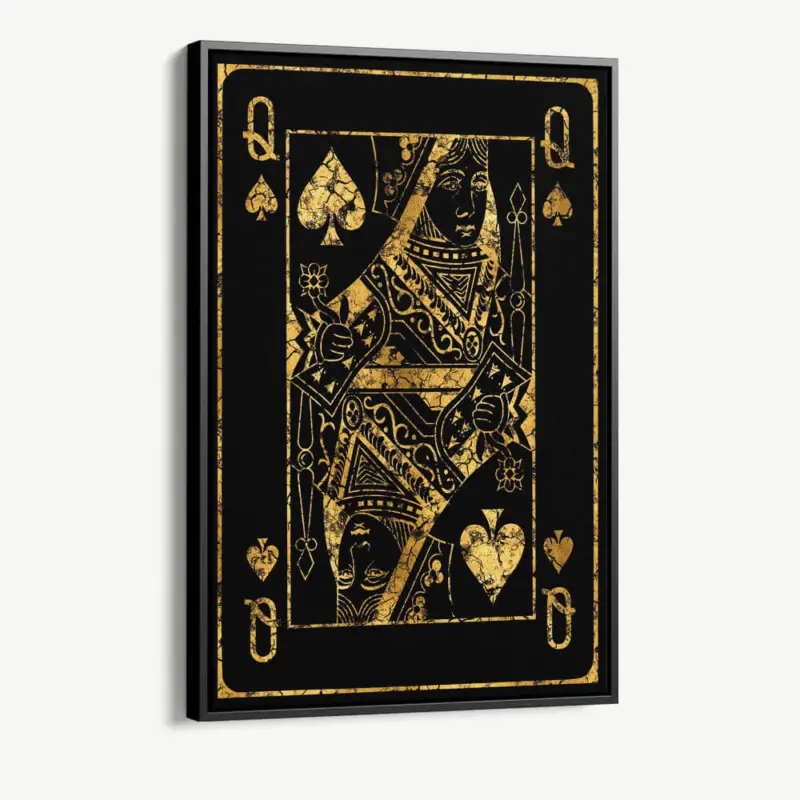 Top Vente "Golden Card Q" - Canvas - 40x60 cm