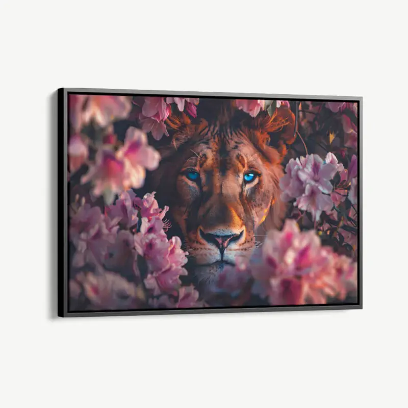 Usine Directe "Lion in Flowers II" - Canvas - 40x60 cm