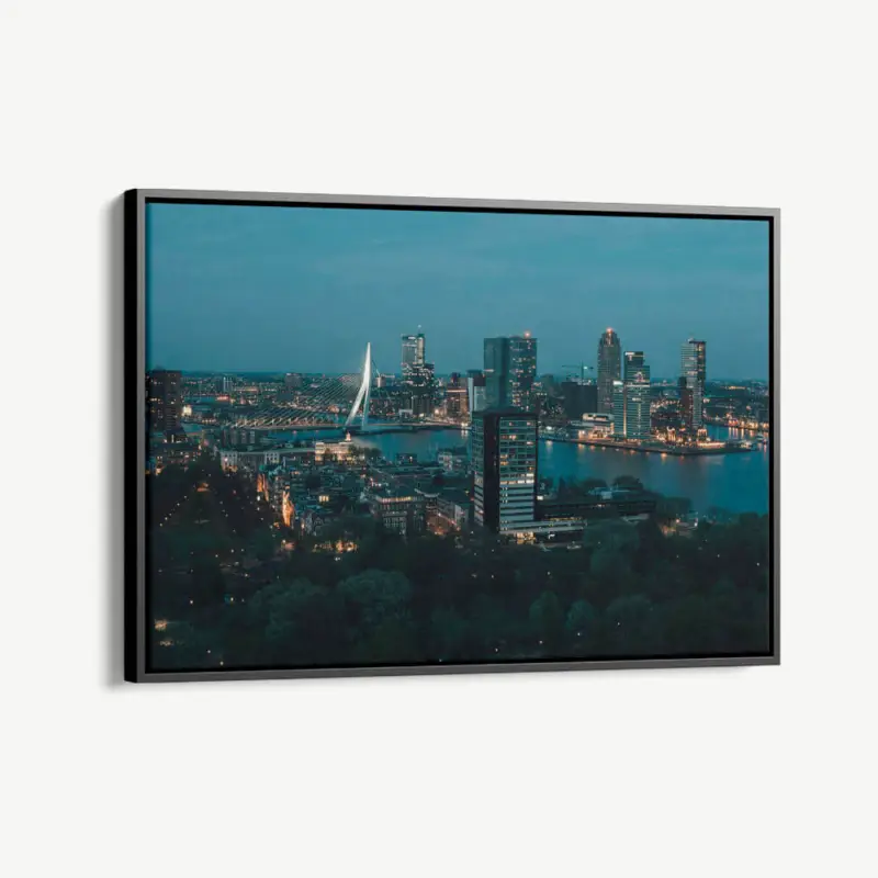 Top Vente "Rotterdam by Night" - Canvas - 40x60 cm