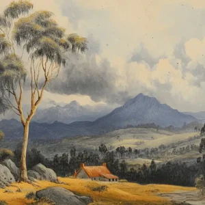 Berghut in Weids Landschap - Canvas / 30x40 Must-Have