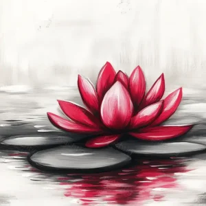 Meilleur Prix Betovering van de Waterlelie - Canvas / 30x40