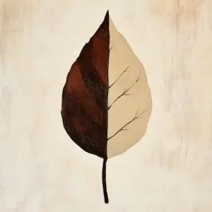 Usine Directe Blad in "Yin en Yang" Harmonie - Olieverf / 40x60