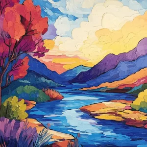 Affaire À Saisir Betoverende Berglandschap - Olieverf / 60x80