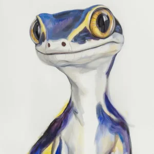 Blauwe Kikker met Grote Ogen - Canvas / 30x40 Jusqu’à Épuisement Des Stocks