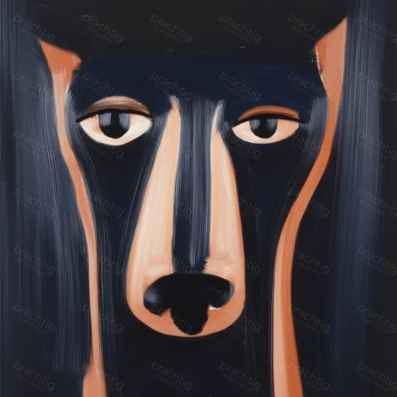 Affaire À Saisir Blik van de Hond - Olieverf / 40x40