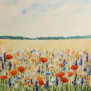Acheter Direct Bloemenpracht onder de zomerhemel - Canvas / 30x30