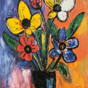 Achat Immédiat Bloemenpracht in Vaas - Dibond / 60x80