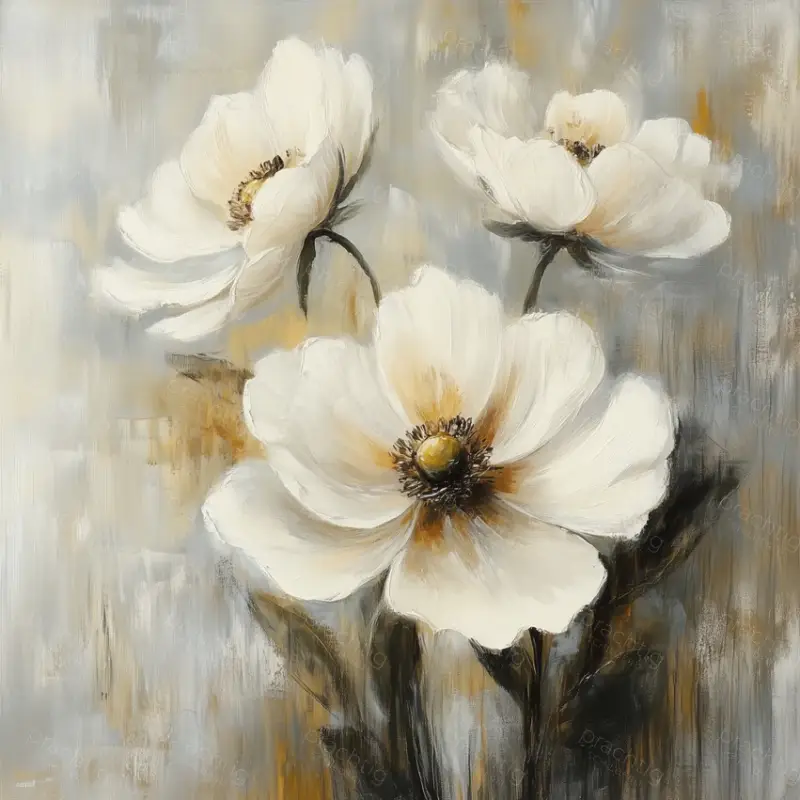 Bloemenpracht in Zachte Tinten - Dibond / 40x40 Nouvel Arrivage