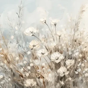 Bloemenpracht in Zachte Tinten - Canvas / 60x90 Prix Bas