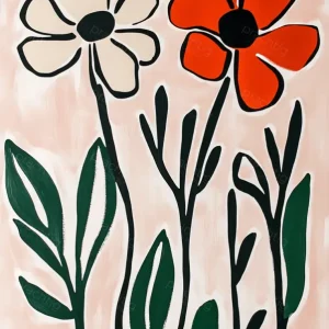 Bloemenpracht in zachte tinten - Olieverf / 30x40 Seulement Aujourd’hui