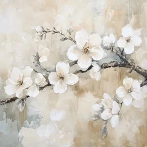 Acheter En Ligne Bloesem in zachte beige tinten - Canvas / 30x40