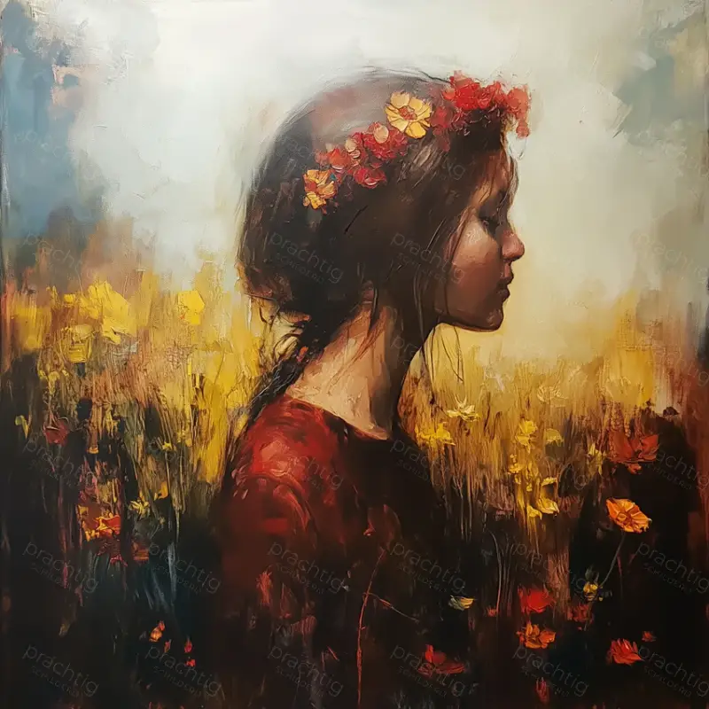 Achat Immédiat Bloemrijke Dagdroom - Olieverf / 50x50