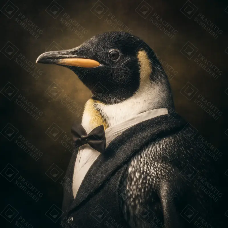 Affaire À Saisir Chique Pinguïn in Stijl - Dibond / 30x30