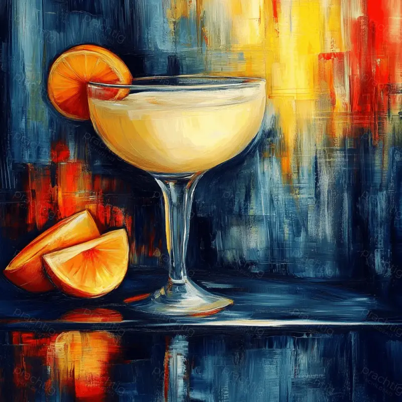 Bon Marché Cocktail met Sinaasappeltoetsen - Dibond / 30x30